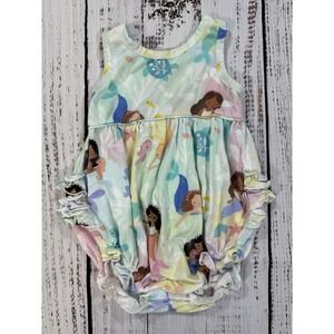 Little Sleepies Bubble Romper Size 3-6m Mermaid Baby Bamboo Ruffles
